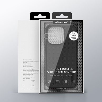 Dėklas Nillkin Super Frosted Shield Pro Magnetic Case iPhone 14 Pro Max Mėlynas 4