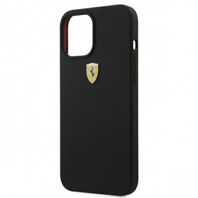 Dėklas Originalus Ferrari Fessihcp12Lbk Iphone 12 Pro Max 6,7" juodas Hardcase On Track Silicone 5