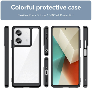 Dėklas Outer Space Case with gel frame for Xiaomi Redmi Note 13 5G - Juodas 1