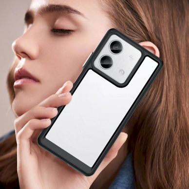 Dėklas Outer Space Case with gel frame for Xiaomi Redmi Note 13 Pro - Juodas 6