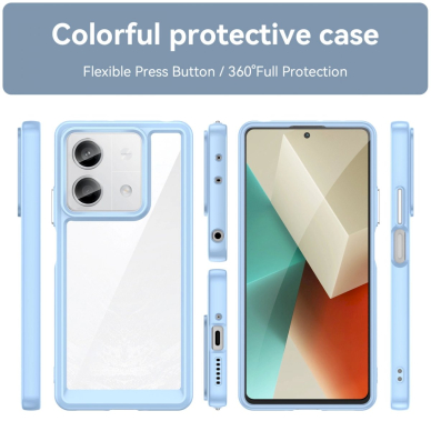 Dėklas Outer Space Case with gel frame for Xiaomi Redmi Note 13 Pro+ - Mėlynas 1