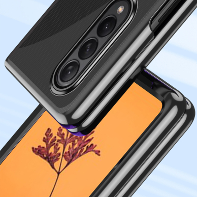 Dėklas Plating Samsung Galaxy Z Fold 4 Juodais kraštais 4