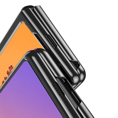 Dėklas Plating Samsung Galaxy Z Fold 4 Juodais kraštais 6