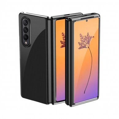 Dėklas Plating Samsung Galaxy Z Fold 4 Juodais kraštais