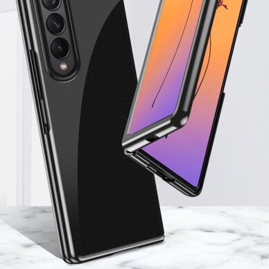 Dėklas Plating Samsung Galaxy Z Fold 4 Mėlynais kraštais 1