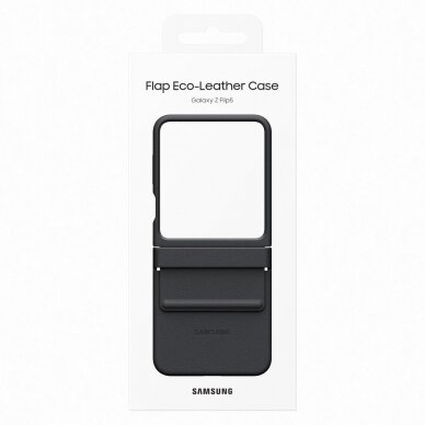 Dėklas PU leather Samsung Galaxy Z Flip 5 - Juodas 4