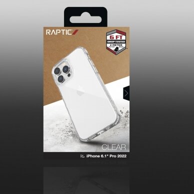 Dėklas Raptic Clear Case iPhone 14 Pro Skaidrus 2