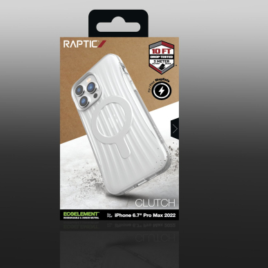 Dėklas Raptic Clutch Case iPhone 14 Pro Max with MagSafe Skaidrus 4