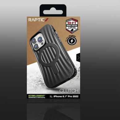 Dėklas Raptic Clutch Case iPhone 14 Pro with MagSafe Juodas 4