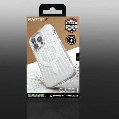 Dėklas Raptic Clutch Case iPhone 14 Pro with MagSafe Skaidrus 5