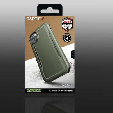 Dėklas Raptic Fort Case iPhone 14 Plus with MagSafe Žalias 4