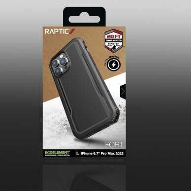 Dėklas Raptic Fort Case iPhone 14 Pro Max with MagSafe Juodas 4