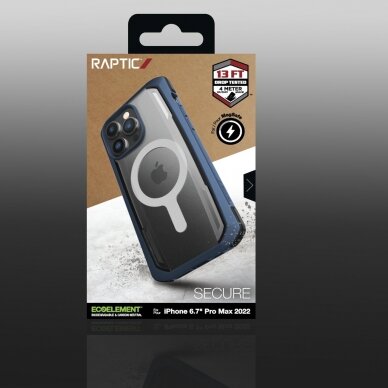 Dėklas Raptic Secure Case for iPhone 14 Pro Max with MagSafe Mėlynas 5