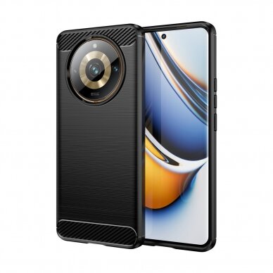 Dėklas Realme 11 Pro / 11 Pro+ Carbon Case - juodas