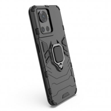 Dėklas Ring Armor armored hybrid OnePlus Ace Juodas 3