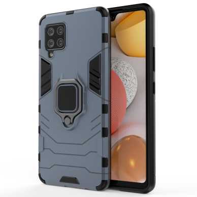 Dėklas Ring Armor Case Kickstand Tough Rugged Samsung Galaxy A42 5G Mėlynas 1