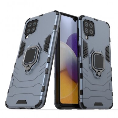 Dėklas Ring Armor Case Samsung Galaxy A22 4G mėlynas 1