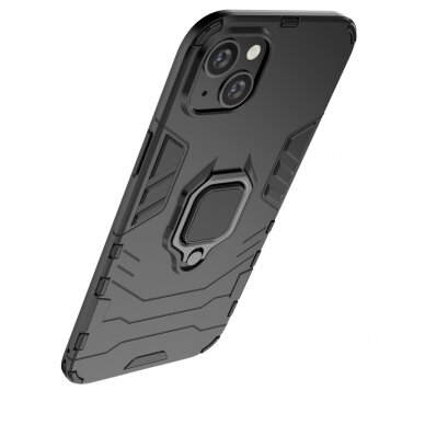 Dėklas Ring Armor iPhone 14 Juodas 14