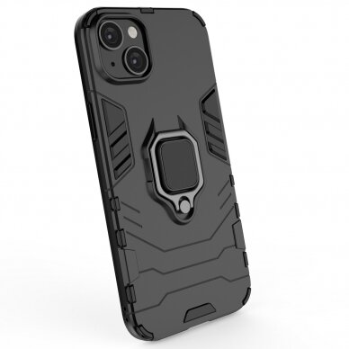 Dėklas Ring Armor iPhone 14 Juodas 4