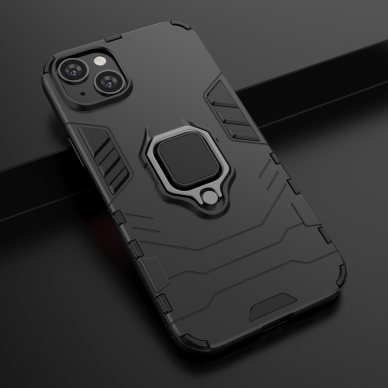 Dėklas Ring Armor iPhone 14 Juodas 7