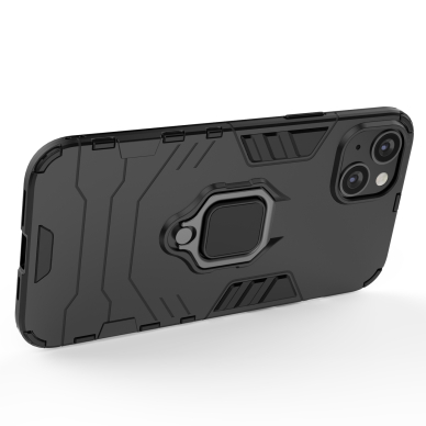 Dėklas Ring Armor iPhone 14 Pro Juodas 12