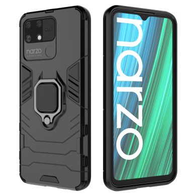 Dėklas Ring Armor tough hybrid Realme Narzo 50A Juodas 7