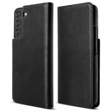 Dėklas Ringke Folio Signature Flip Leather Samsung Galaxy S22 Plus Juodas (FSS118R262)