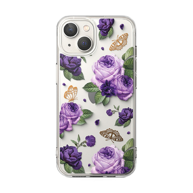 Dėklas Ringke Fusion Design Armored iPhone 14 Plus Permatomas (Purple rose) (FD637E29) 1