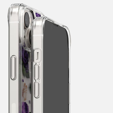 Dėklas Ringke Fusion Design Armored iPhone 14 Plus Permatomas (Purple rose) (FD637E29) 10