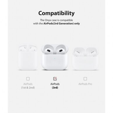 Akcija! Dėklas Ringke Onyx AirPods 3 bordo (EC523111RS) 1