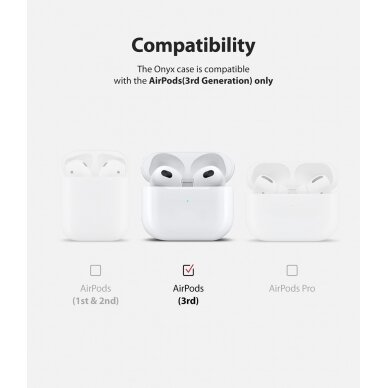 Akcija! Dėklas Ringke Onyx AirPods 3 Juodas (EC52336RS) 5