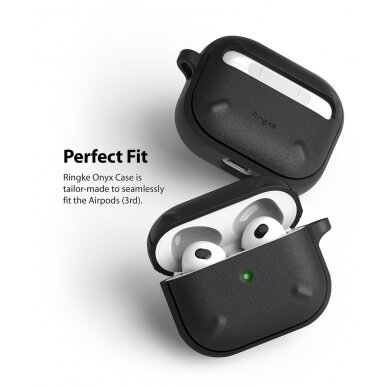 Akcija! Dėklas Ringke Onyx AirPods 3 Juodas (EC52336RS) 9