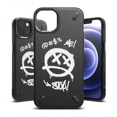 Akcija! Iphone 13 Mini Dėklas Ringke Onyx Design Durable TPU  Juodas (Graffiti) (OD541E233) 1