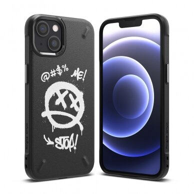 Akcija! Iphone 13 Mini Dėklas Ringke Onyx Design Durable TPU  Juodas (Graffiti) (OD541E233)