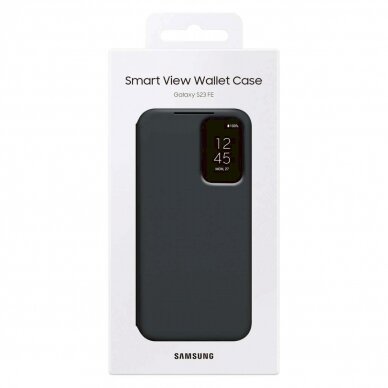 Dėklas Samsung Smart View Wallet Case ZS711CBE for Galaxy S23 FE, Juodas 4