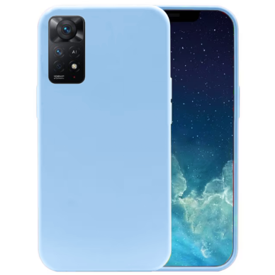 Dėklas Silicone Xiaomi Redmi Note 11 Pro 5G / 11 Pro / 11E Pro melsvas