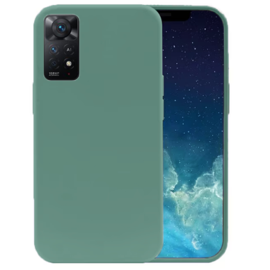 Dėklas Silicone Xiaomi Redmi Note 11 Pro 5G / 11 Pro / 11E Pro žalias