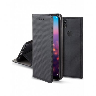 Dėklas Smart Magnet Huawei P20 Lite Juodas  DZWT2129