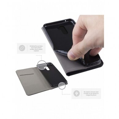 Dėklas Smart Magnet Samsung A530 A8 2018 Juodas 4