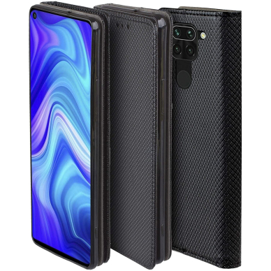 Dėklas Smart Magnet Xiaomi Redmi Note 9 Juodas  2