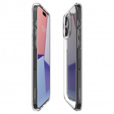 Dėklas Spigen CRYSTAL HYBRID IPHONE 15 PRO - Permatomas 7