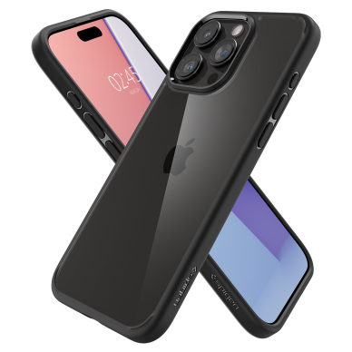 Dėklas Spigen Crystal Hybrid, matte Juodas - iPhone 15 Pro 3