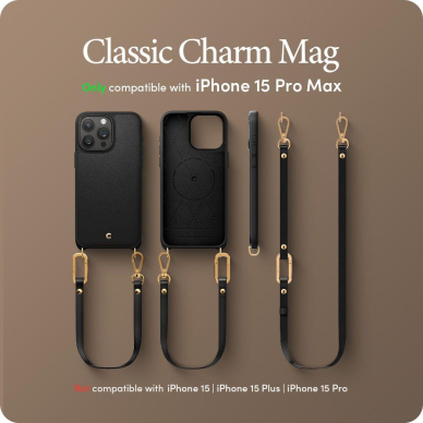 Dėklas Spigen CYRILL CLASSIC CHARM MAG MAGSAFE IPHONE 15 PRO MAX Juodas 9