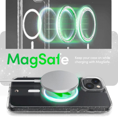 Dėklas Spigen CYRILL SHINE MAG MAGSAFE IPHONE 14 PLUS GLITTER CLEAR 11