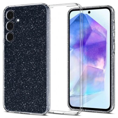 Dėklas Spigen Liquid Crystal case for Samsung Galaxy A55 5G - Permatomas Blizgus 1