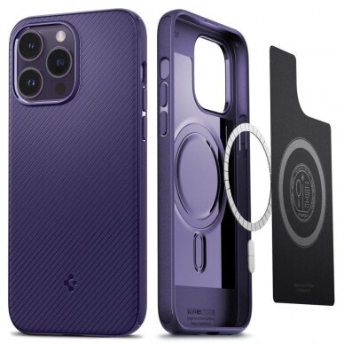 Dėklas Spigen MAG ARMOR IPHONE 14 PRO MAX Violetinis