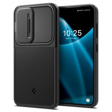 Dėklas Spigen Optik Armor case for Samsung Galaxy S24 - Juodas