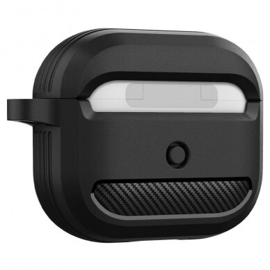 Akcija! DĖKLAS SPIGEN RUGGED ARMOR APPLE AIRPODS 3 MATTE JUODAS 3