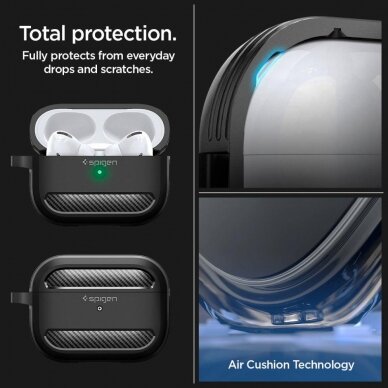 Dėklas Spigen RUGGED ARMOR Apple AIRPODS PRO 1 / 2 Juodas 13