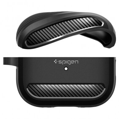 Dėklas Spigen RUGGED ARMOR Apple AIRPODS PRO 1 / 2 Juodas 3